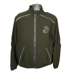 New Balance USMC Marines Jacket Medium Reflective Military Made USA Full Zip
